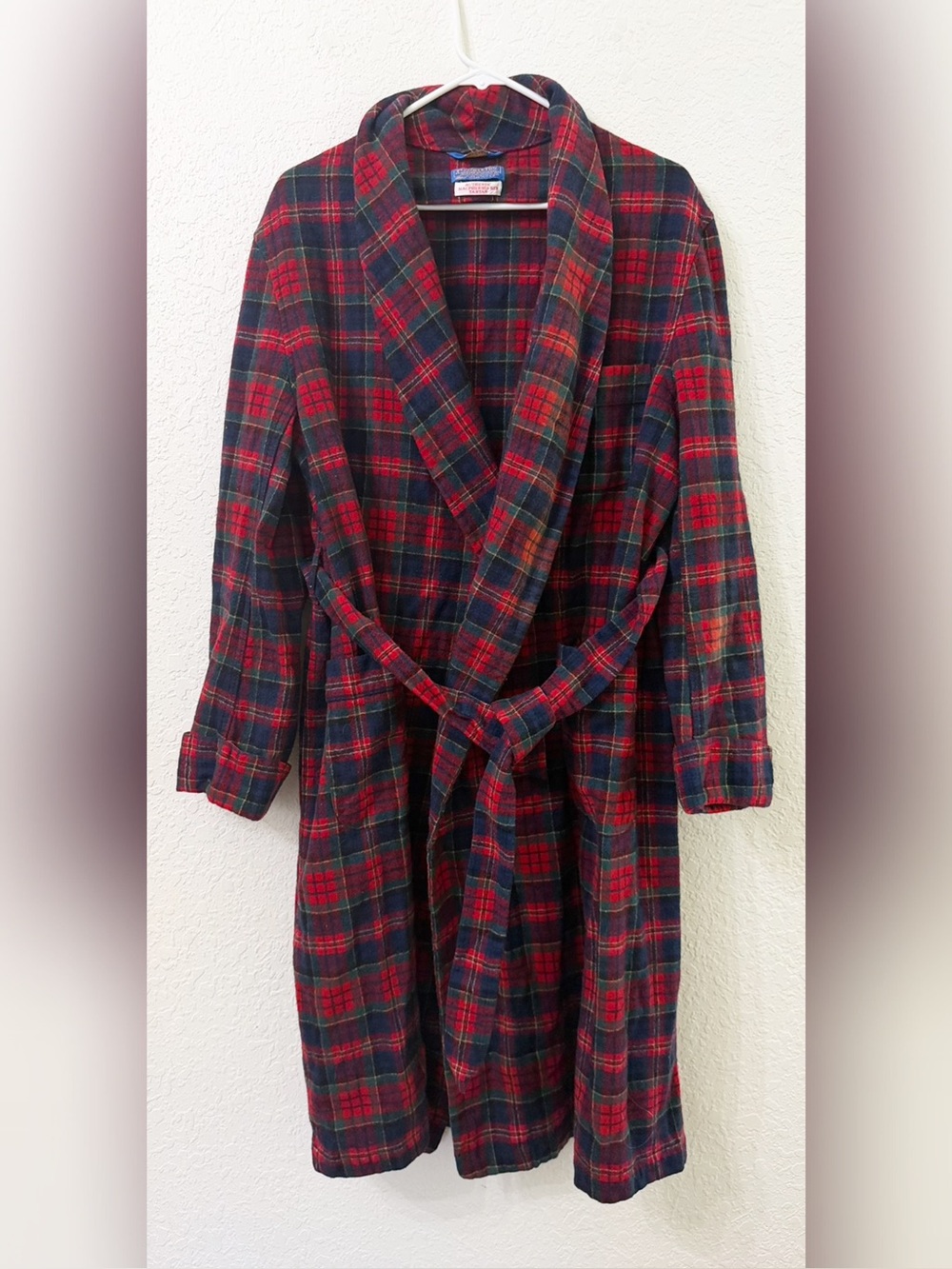 Pendleton Vintage Macpherson Reb Tartan Plaid Wool Robe - XL